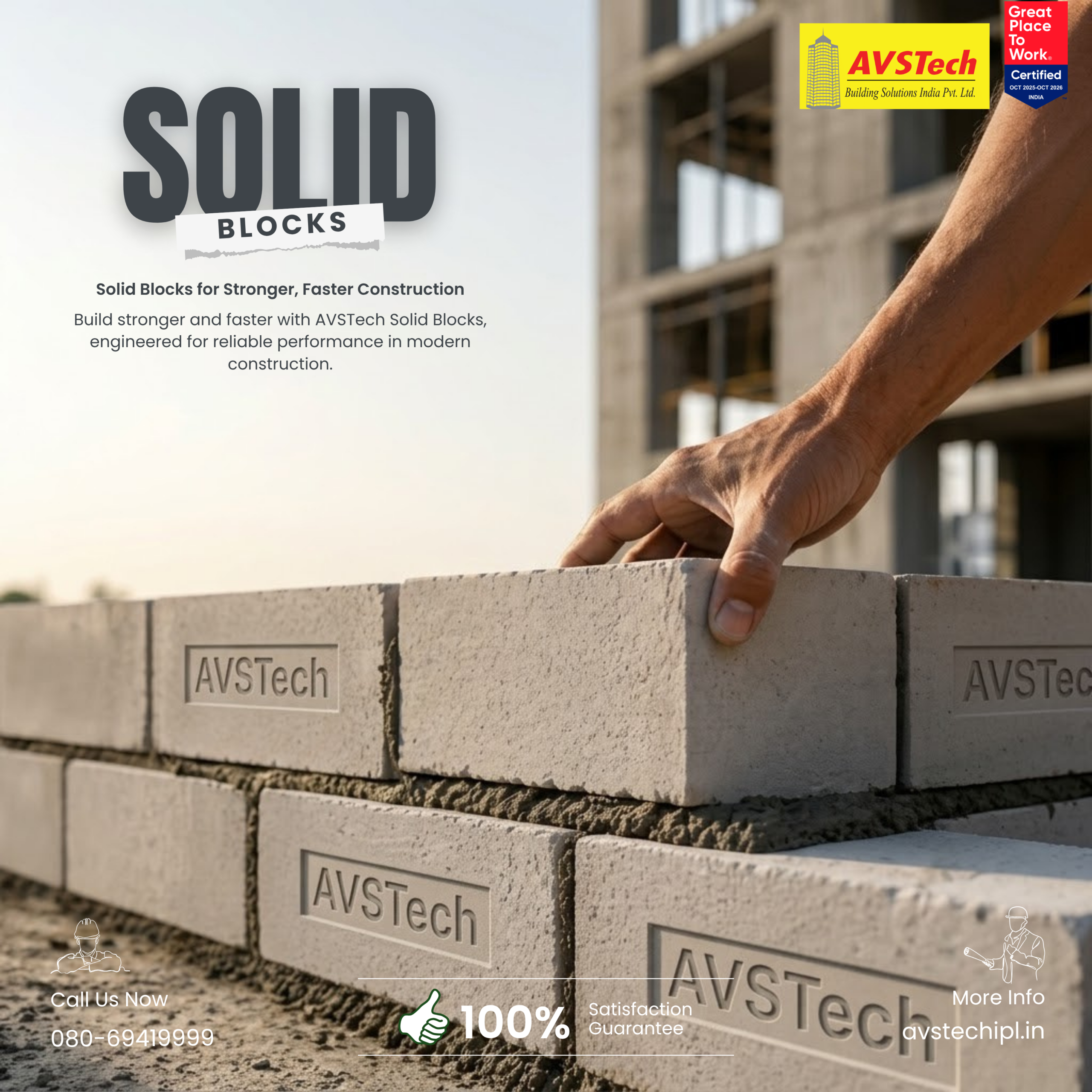 Build stronger and faster with AVSTech Solid Blocks, engineered for reliable performance in modern construction.
